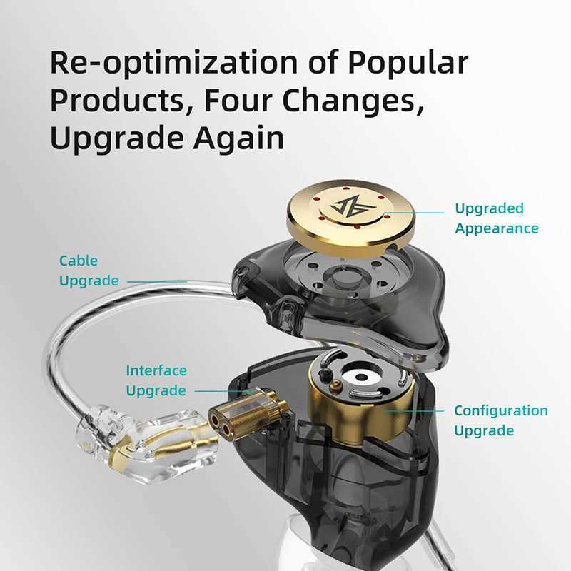 KZ EDX PRO headphones wired HIFI stereo bass music cable earplugs in-ear sports headphones noise reduction game headphones D260319