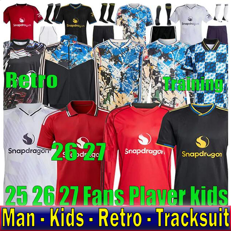 ManUnited 25 26 soccer jerseys Sesko CUNHA MBEUMO HOJLUND Antony Casemiro Retro 2025 UTD football shirt tracksuits MARTIAL B. FERNANDES men kids kit Unted jerseys