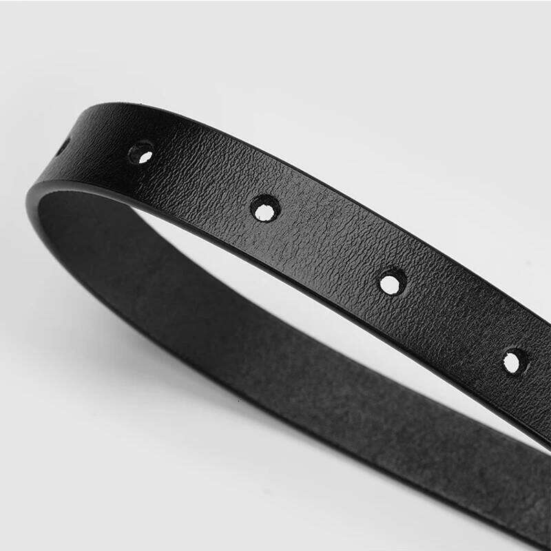 1.8cm Width for Women Zinc Alloy Silver Buckle Split Casual Genuine Leather Thin Belt Female Vintage 26W0319