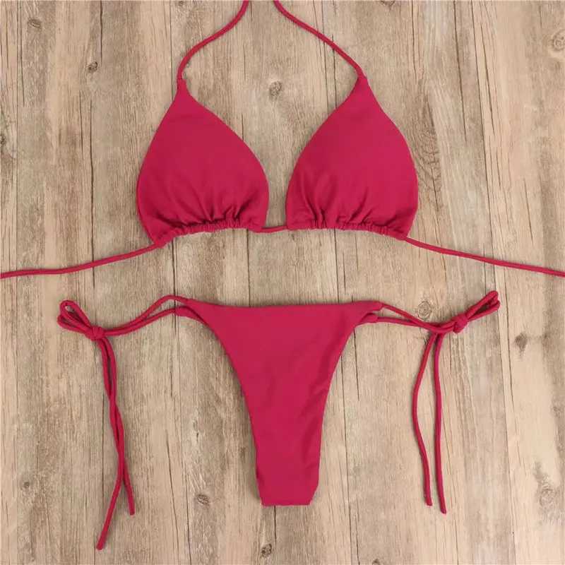 Summer Swimsuit Women Sexy Bikini Set Push-up Padded Bra Thong Two Pieces Swimwear Beachwear Bathing Suit female sexy swimsuitsT260318