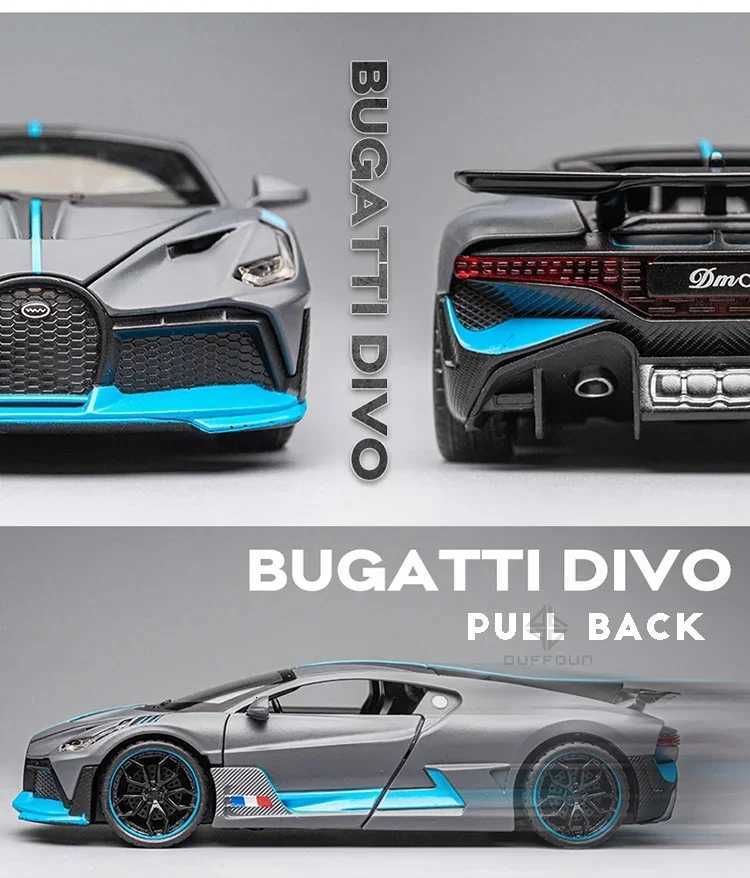 1/32 Alloy Diecasts Metal Toy Car Model Bugatti Divo Toy Vehicles For Boys Kids Christmas Fashion Ornament Collection Gift Y260319