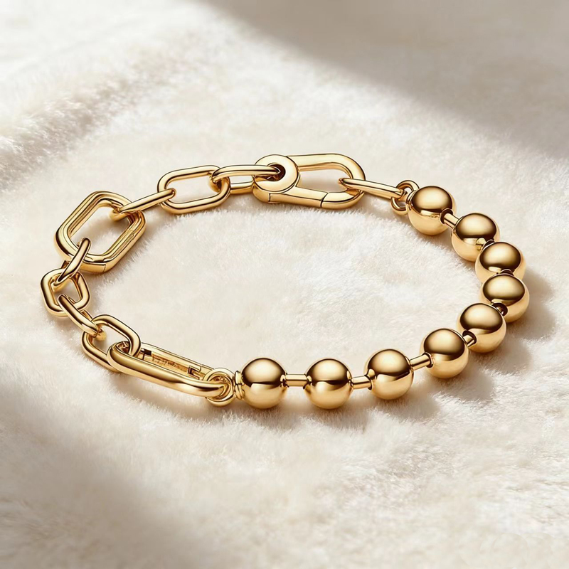 Luxury Designer ME Chain Beads Bracelets Women Authentic s925 Sterling Silver Charms Bracelet Birthday Christmas Gifts Jewelry BR119