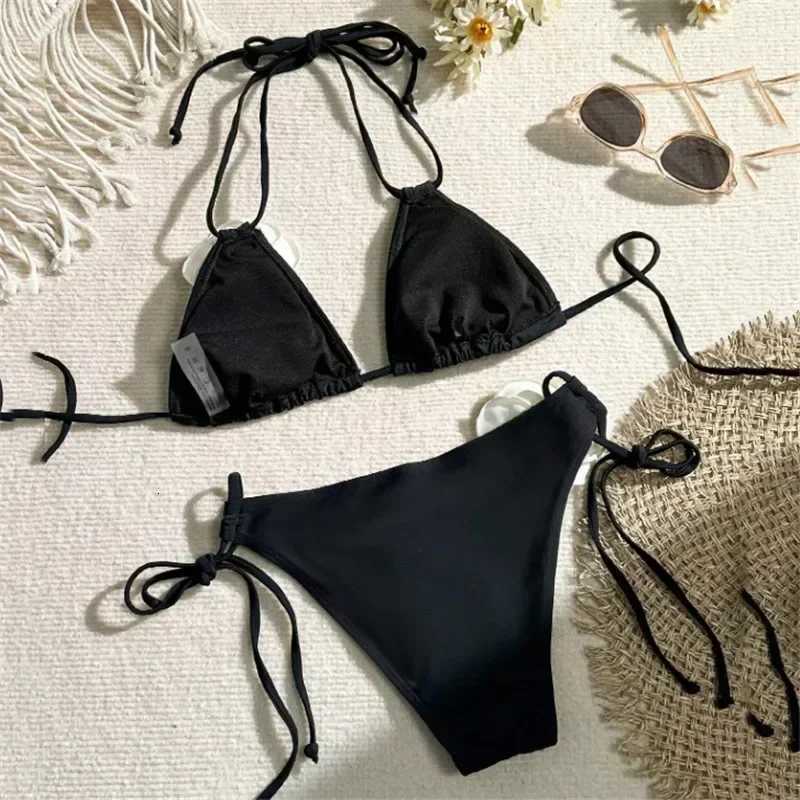 Sexy Rose Flower Bikini Beachwear Swimwear Thong Bikini Women Swimsuits Swimming Bathing Brazilian Bikinis Set Mujer BiquiniT260318