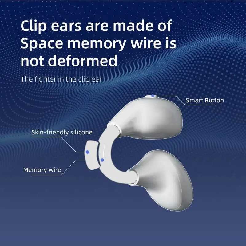 Bone Conduction Sports Earphones Open-Ear Clip Design 12H Playtime IPX7 Waterproof Bluetooth Headset for Running/Gym D260319