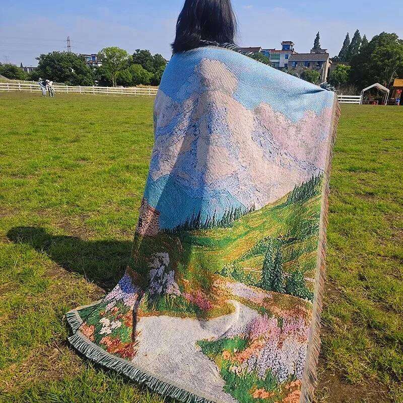 Beach Pink Blankets Jacquard Leopard Knitted Throw Blanket Bedspread Sofa Cover Tapestry for Home Decor 26H0319