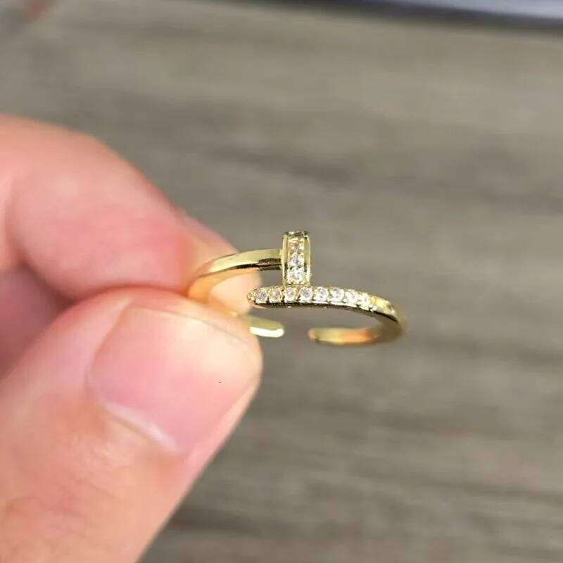 Jewelry Ring European and American open nail children's niche high-end ring personality cold wind rings