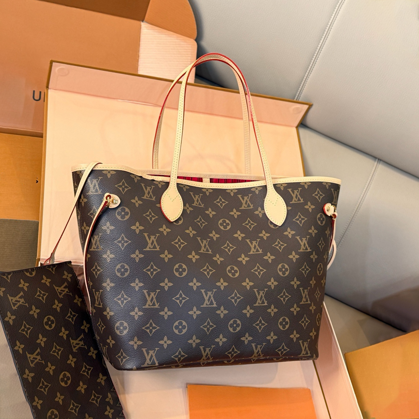 tote bag designer bag shoulder bags neverfulls luxury bag fashion tote leather handbag mm women bags high capacity composite shopping bags old flower brown bag