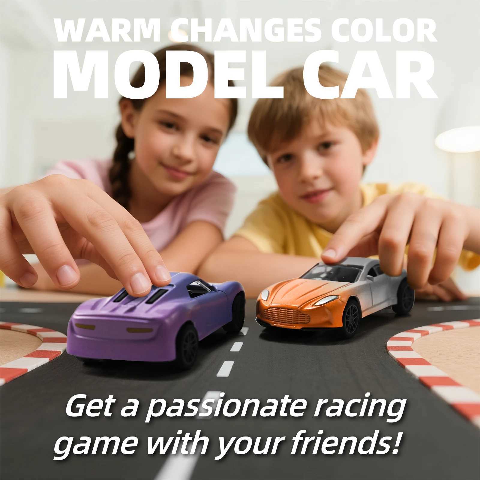 Mini Magic Water Temp Color Change Alloy Car 164 Pull Back Racing Model with Durable Crash-Proof Slide for Boys Kids Gifts Y260319