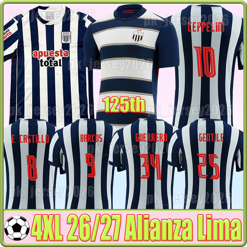 4XL 26/27 Alianza Lima Soccer Jerseys GARCES GUERRERO CANTERO 2026 VELEZ ADVINCULA GIROTTI G.GENTILE AQUINO GAIBOR men kids kits socks sets football shirts Thai