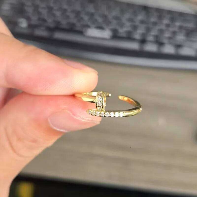 Jewelry Ring European and American open nail children's niche high-end ring personality cold wind rings