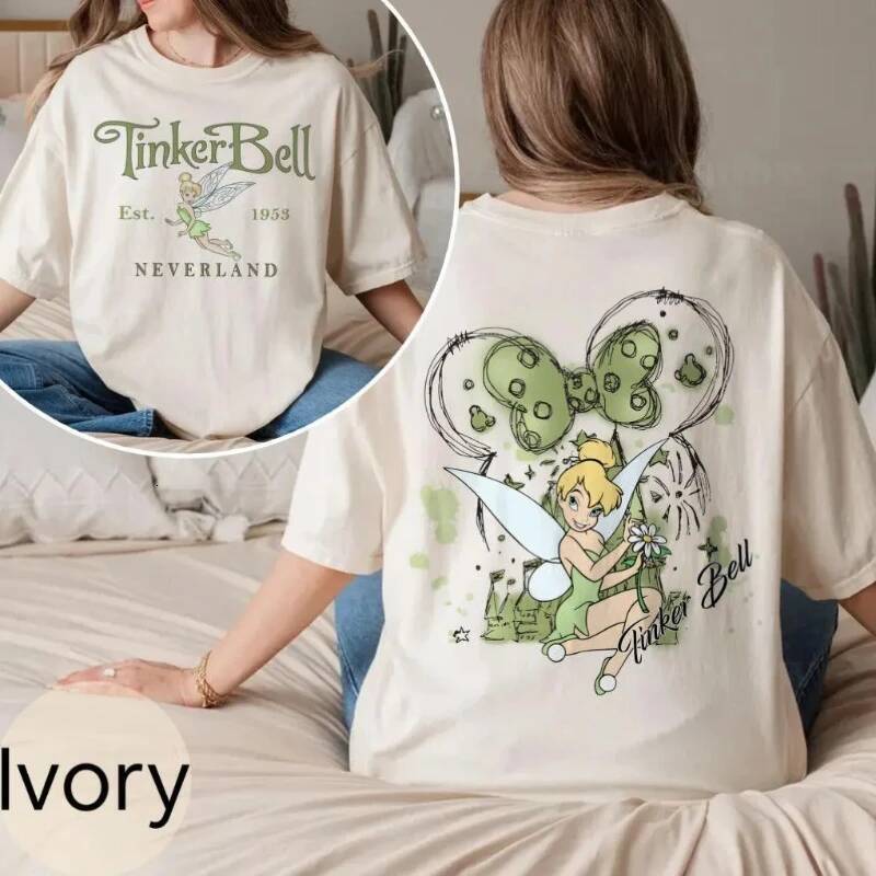 Retro Disney Tinker Bell Comfort Colors Shirt, Tinkerbell 1953 Neverland Peter Pan Tshirt, Fairy Magical Tee Disneyworld Shirts