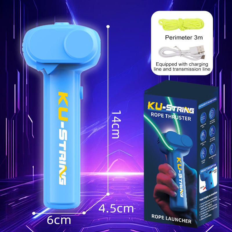 Rechargeable Luminous String Launcher, Electric Rope Propeller, Stress Relief Fidget Toy for Kids and Adults
