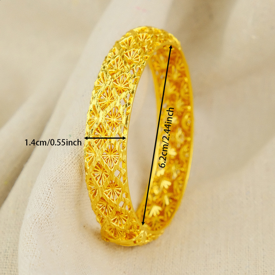 Dubai 24K Womens Bracelet Luxury Jewelry Designer Indian Bracelet Arab Wedding250807