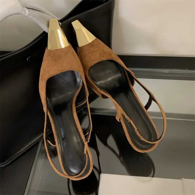 Eilyken Spring Fashion Pointed Toe Narrow Band Pumps Women Slingbacks Thin Heels Stripper Prom Ladies Sandals Shoes Z260318