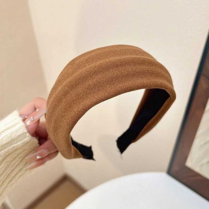 Knitted Wide-Brimmed Retro Autumn and Winter Headband Hairband Hair Clip Hair Tie Versatile Headwear H260319