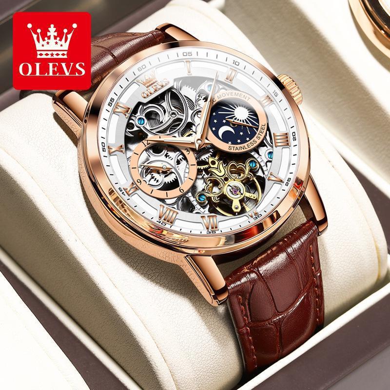 Watch Fashion Watches Men Designer Olys Brand Watch Multi Functional Tourbillon Movement Mechanical Watch Night Light Men's Watch Men's Watc - view 7