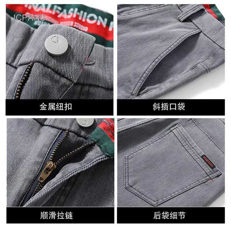Smil Straight Men Jeans Autumn casual black gray denim trousers pants for man korea clothing M260319