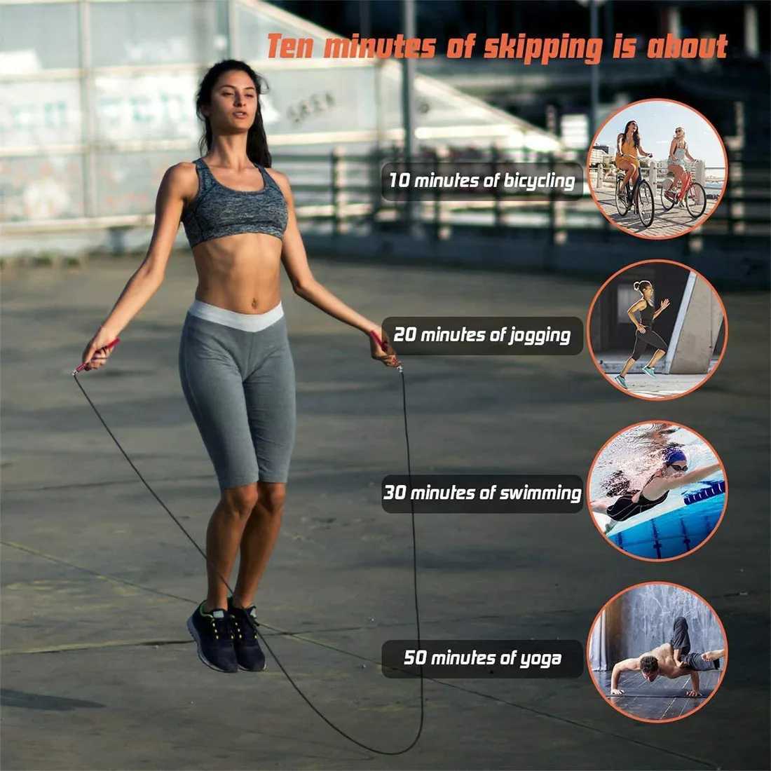 Speed Jump Rope Fitness Skipping Rope Steel Cordless Ball Bearing Workout for Boxing MMA Martial Arts Gym Equipment for Home M260319