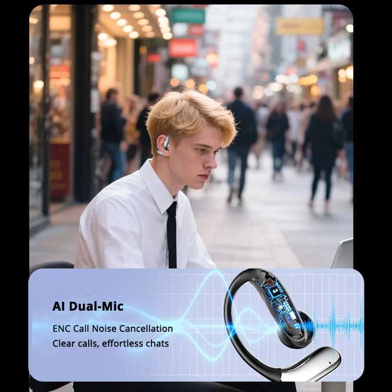 EARDECO Q102 Auricles Headphones EarHooks Bluetooth TWS Wireless Earphones Game Headset Sports Touch Control Earbuds with mic D260319