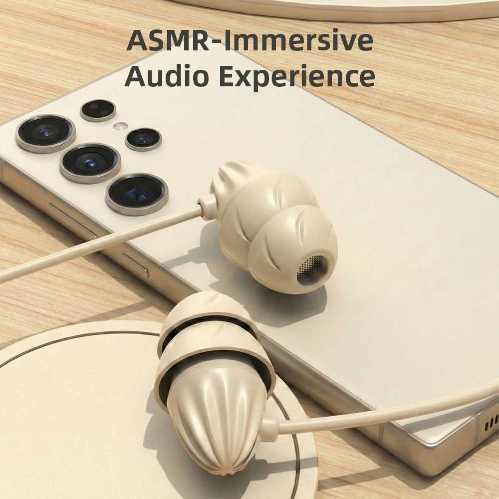 Sleep Earbuds Type C Earphones 35mm In-Ear Wired Headphones HiFi Surround Sound Lightweight Noise Reduction With Mic Headset D260319