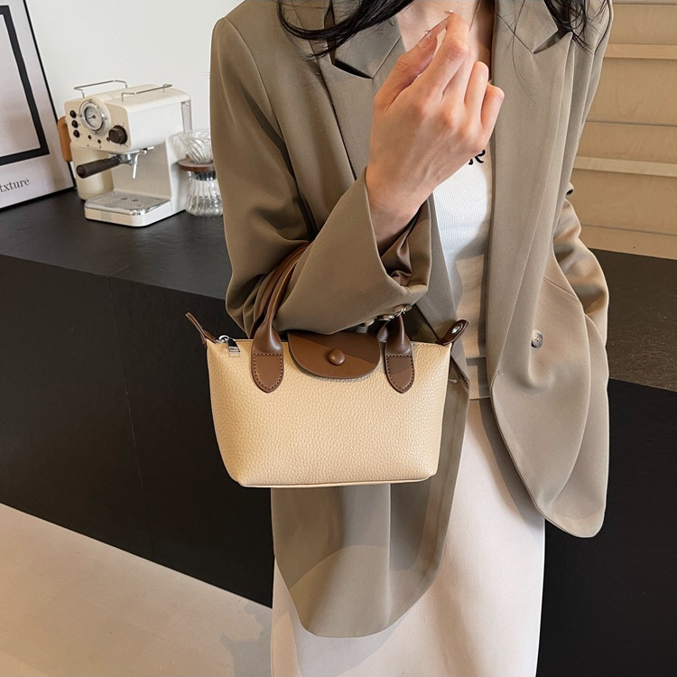 2026 Luxury Premium Color Contrasting Women's Handbag Fashion Simple PU Soft Leather Mini Single Shoulder Crossbody Bag New Fashion Western Style