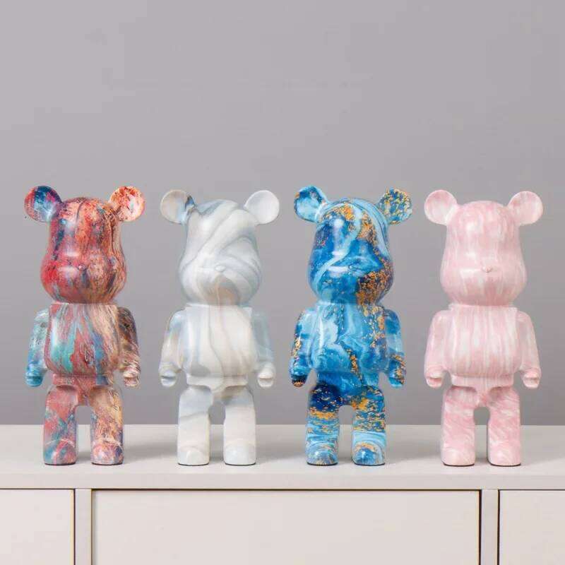 28cm Aesthetic Figure Ceramics Saving Pot Statue Violent Bear Figurine Sculpture Luxury Livingroom Decoration Home Ornament 26W0319