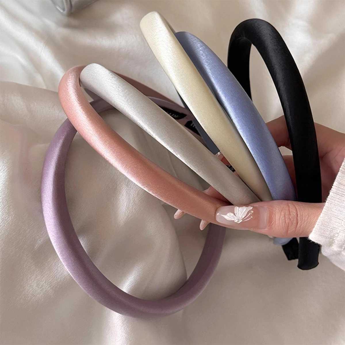 5-Piece Set of Stylish and Elegant Satin Hairbands for Women Suitable for Dresses Parties Balls and Friend Gatherings H260319