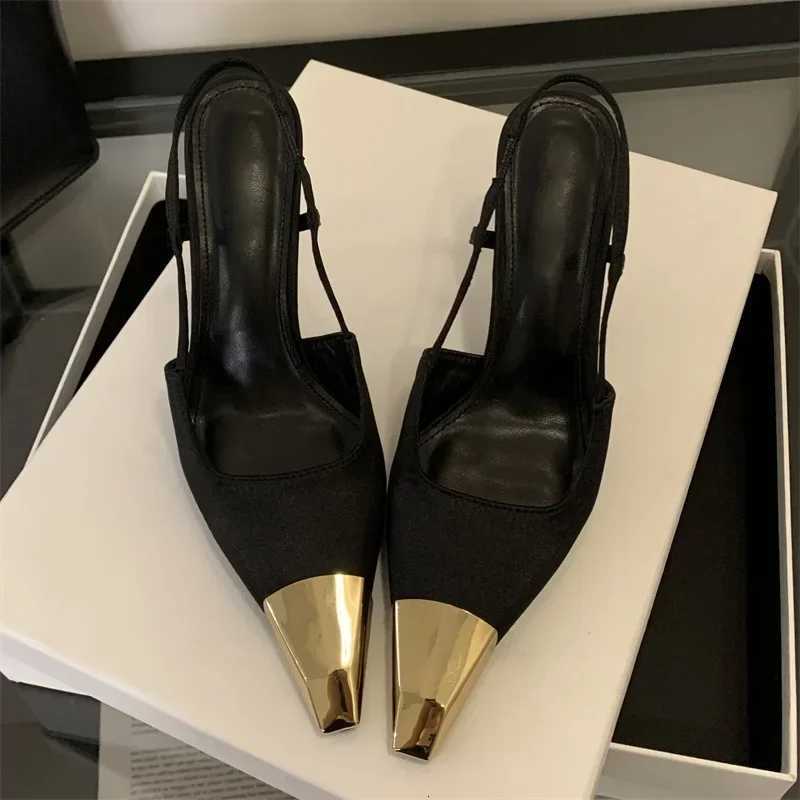 Eilyken Spring Fashion Pointed Toe Narrow Band Pumps Women Slingbacks Thin Heels Stripper Prom Ladies Sandals Shoes Z260318