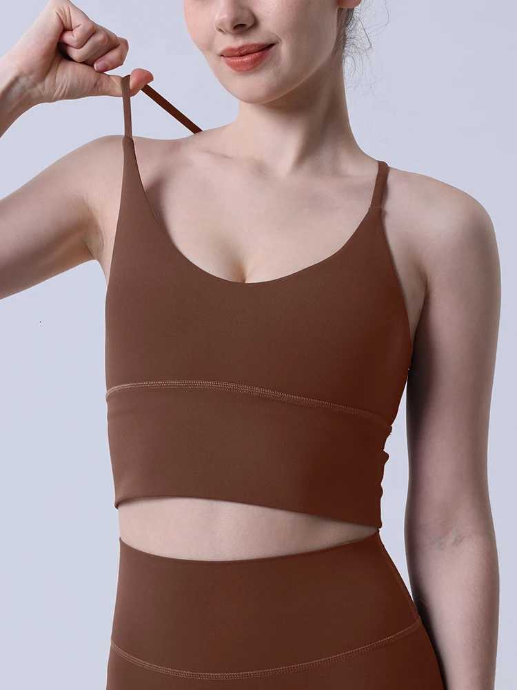 Yoga Beautiful Back Sports Bras High Intensity Shockproof Breathable Casual Versatile Thin Strap Fitness Running Tight Crop Top Z20260319