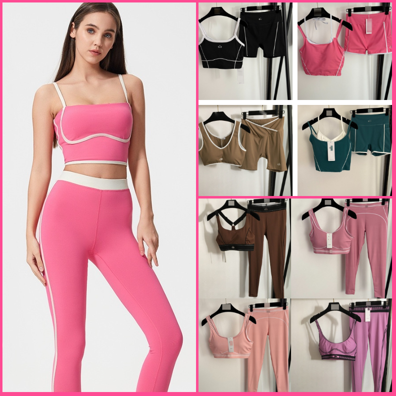 Yoga women designer Yoga short set sports bra camisole naked feel wear outdoor fitness quick dry yoga pants yoga wear set gym women flared leggings pilates set