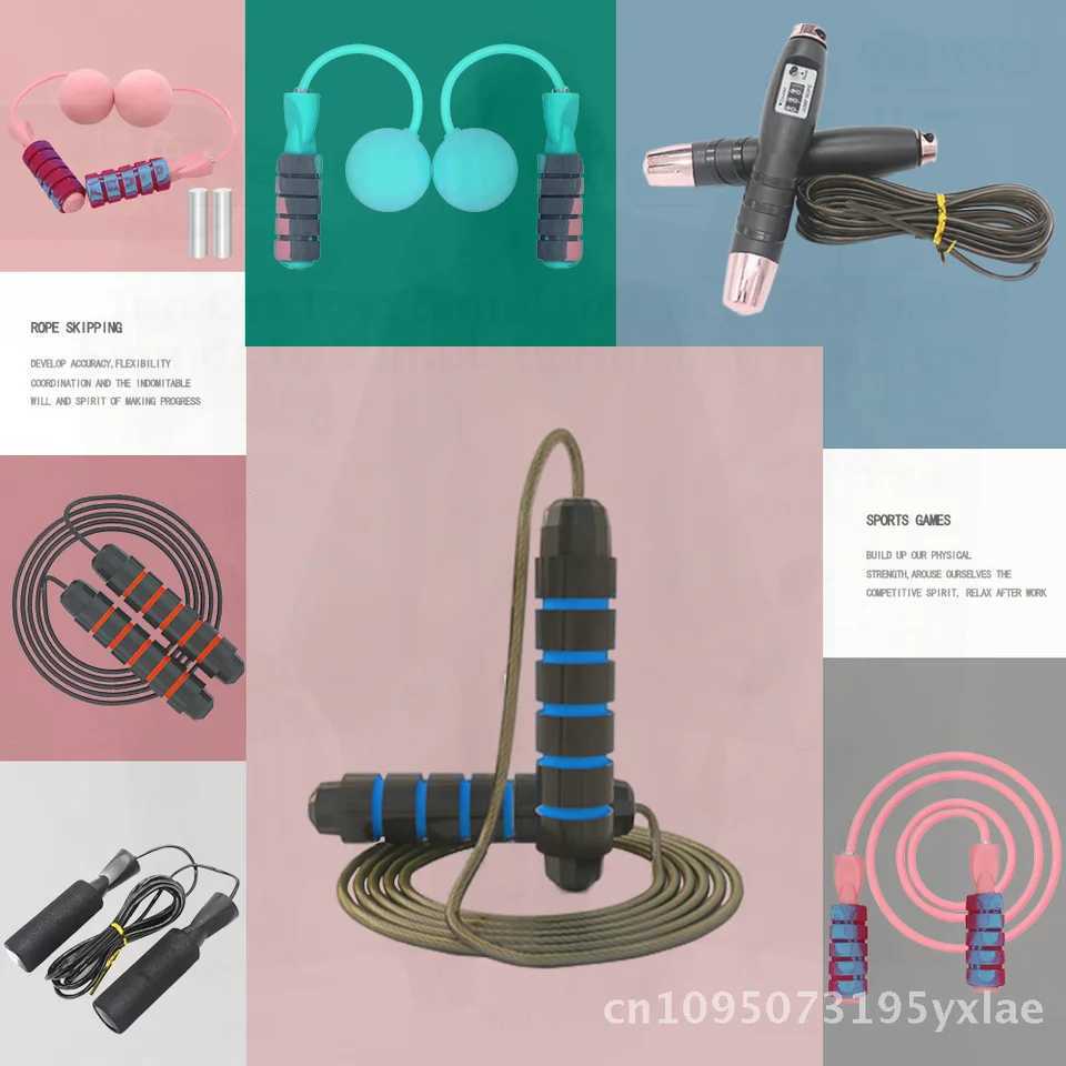 Steel Wire Rope Skip Rope Cordless Electronic Counting Fitness Equipment Blue Red Green Black PVC Classic Jump Rope for High M260319