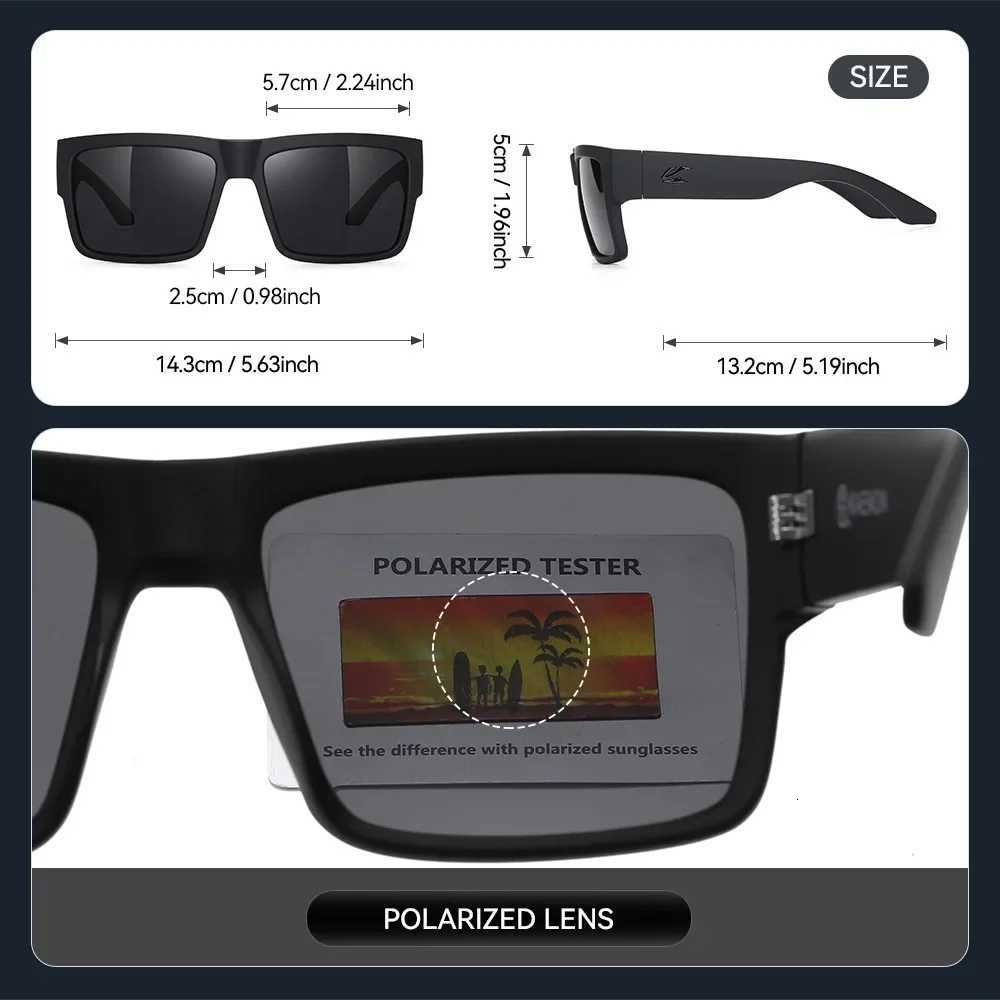 KAENON Fashion Square Versatile Polarized Sunglasses Men Women Sports Fishing Driving Sun Glasses UV400 Eyewear H260319 - view 4
