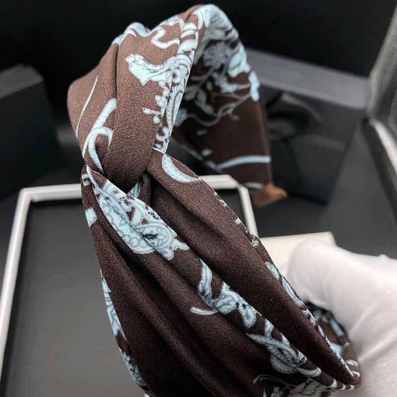 European and American style fashionable printed hair clip adult versatile wide edge compression hair wash headband H260319