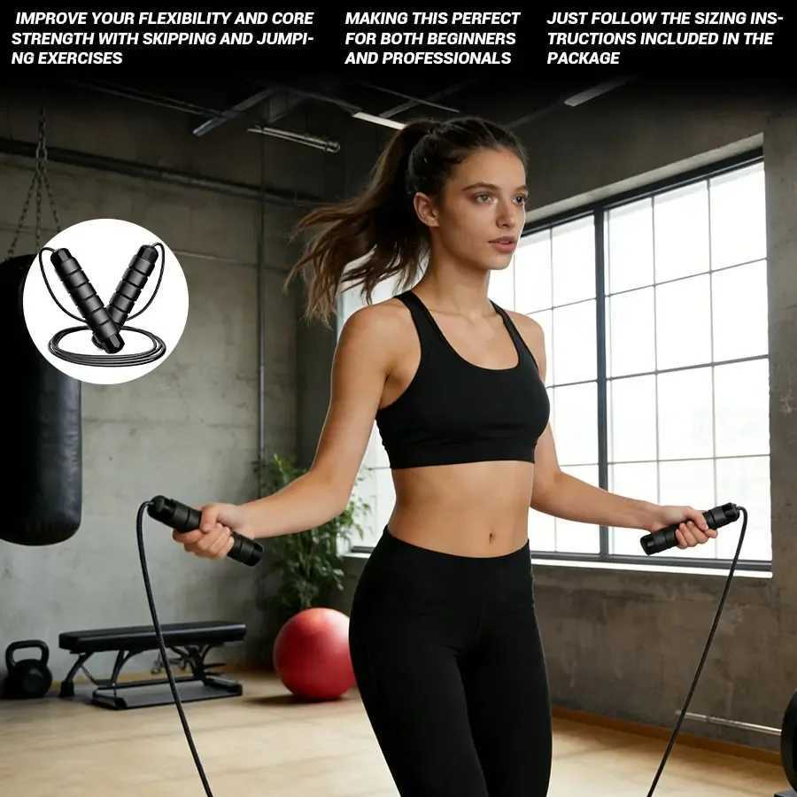 1Pc Professional Speed Skipping Rope Adult Fitness Fat Burning Weight Loss Jump Rope Smooth Steel Wire Skipping Rope M260319