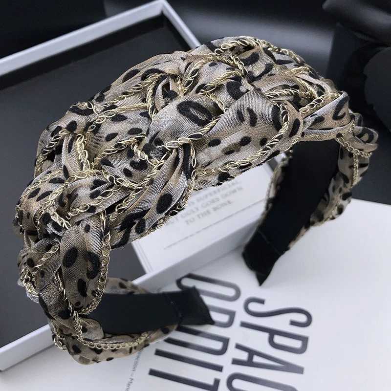 Fried Dough Twists Woven Mesh Hair Clip Hair Band for Female High Head Top Adult Versatile Headwear Wide Edge Pressed Hair Band H260319