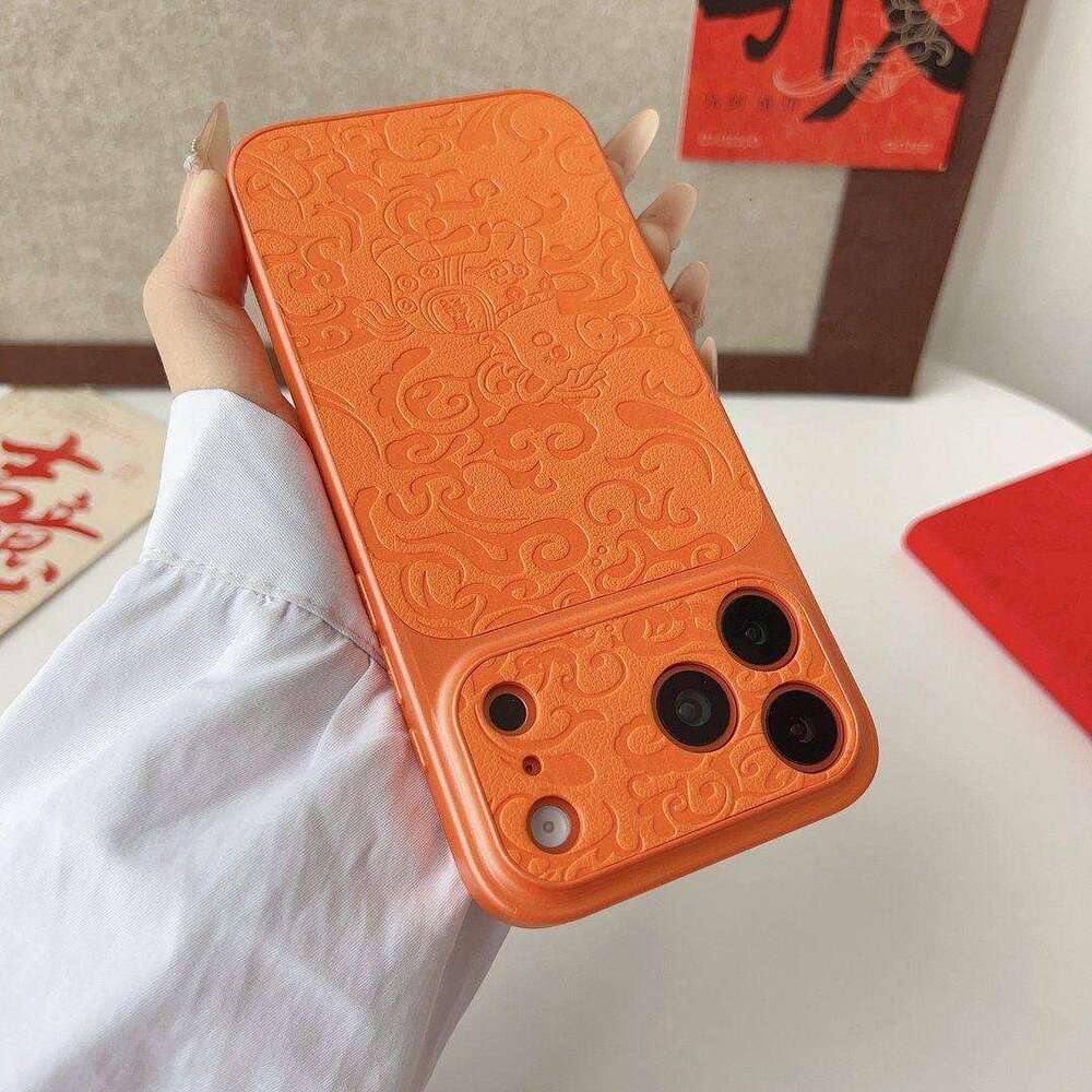 Instantly transforms into 17 large windows, suitable for Apple 15 phone case, iPhone 16 Pro Max, leather texture, full protection, anti-drop, New Year