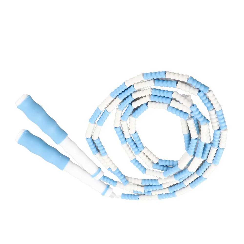 Rope Skipping PP Plastic Segmented Jumping Rope Soft Beaded Anti-Slip Handle Beaded Jump Rope Adjustable Jump Rope Keeping Fit M260319