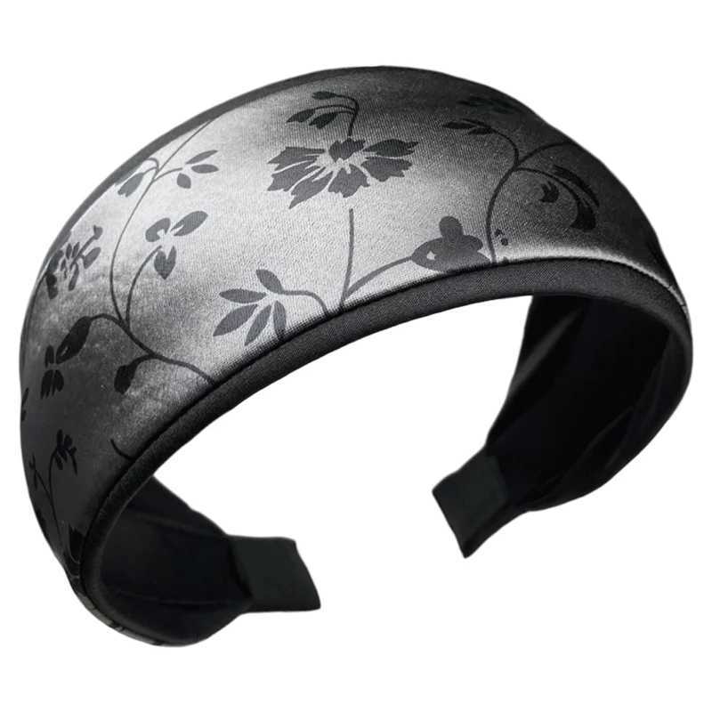 New printed hairpin headband for women with white hair covering wide edge hair compression and fashionable face wash headband H260319