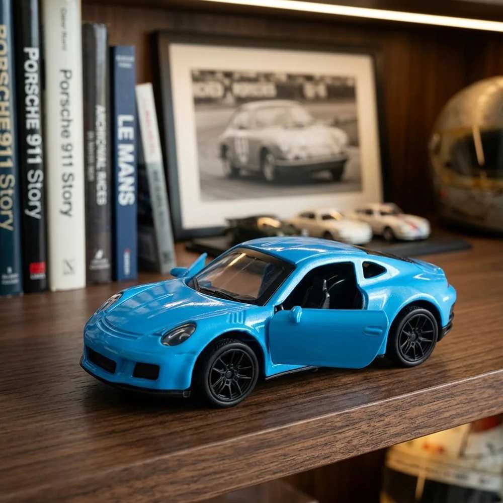 Blue Supercar Diecast Model - 143 Scale Alloy Sports Car with Openable Doors Ideal for Kids Play Car Enthusiast Collections Y260319