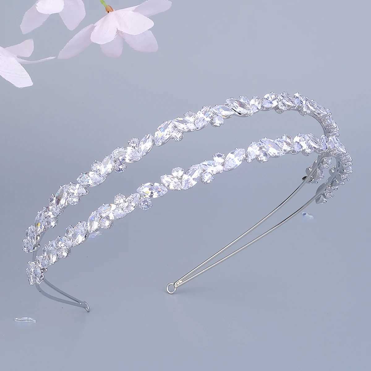 Double Crystal Hair Bands For Women and Girls Simple Fashion Tiara Party Headpieces Accessories Bridesmaid Gifts H260319
