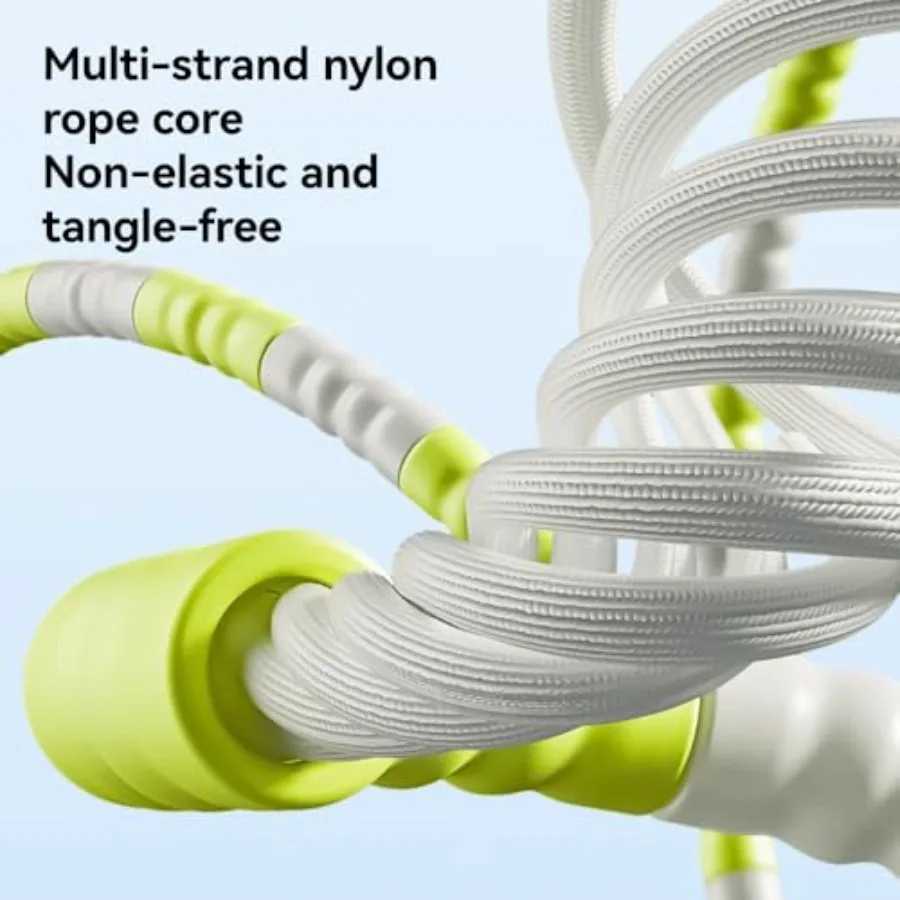 Adjustable Beaded Jump Rope with Double Bearing for at Home School Gym Tang-Free Flexible and Durable Jumping Rope for Fitness M260319