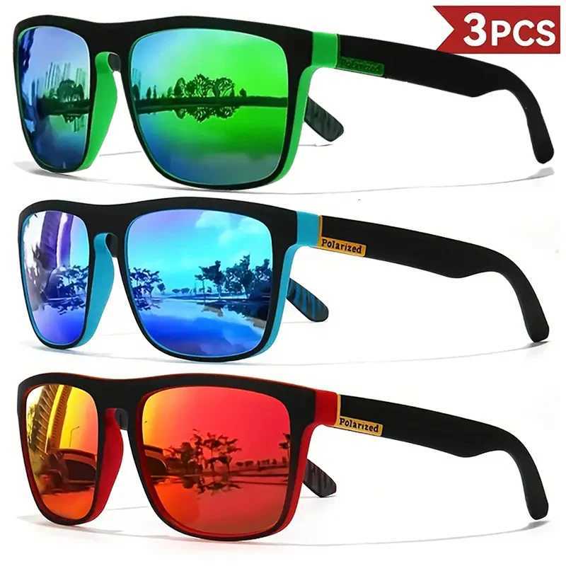 1/3/4PCS Men Classical Square Sports Sunglasses Lightweight PC Frame UV400 for Driving Fishing Cycling Unisex Durability H260319 - view 5