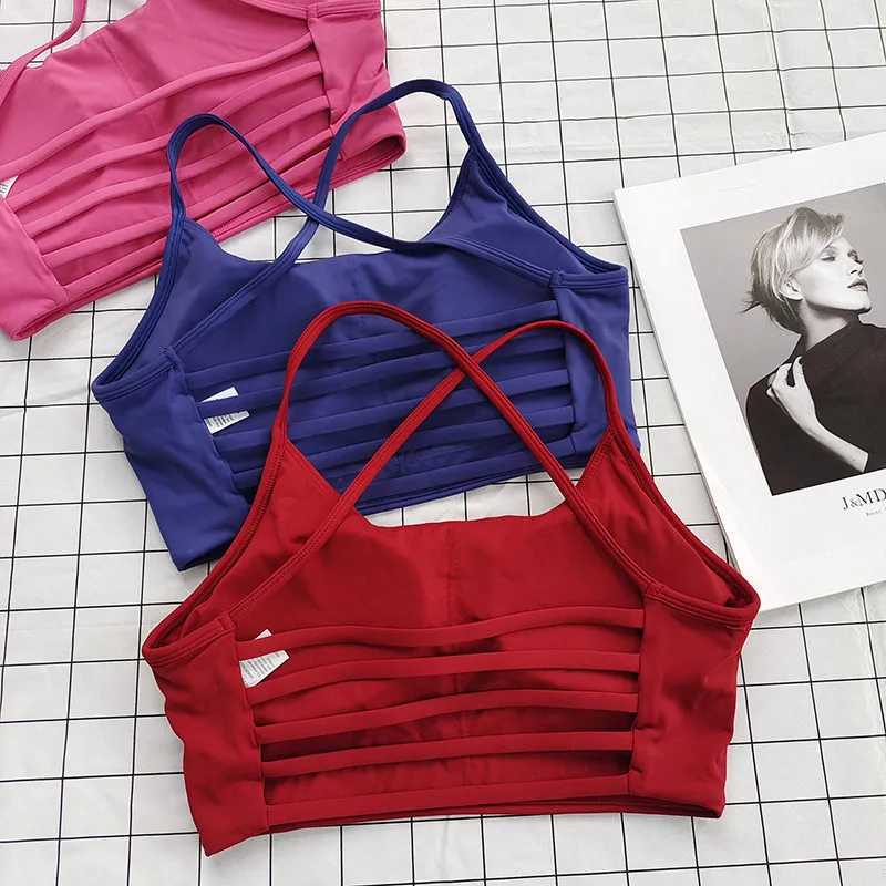 Thin Straps Sexy Racerback Sports Bra for Women - Yoga Running Fitness Gym Training Outdoor Top Z20260319
