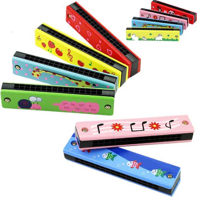 2PCS Wooden Harmonica 16 Holes Musical Instruments For Beginners Kids Montessori Early Childhood Education Toys Party Favors Y260319