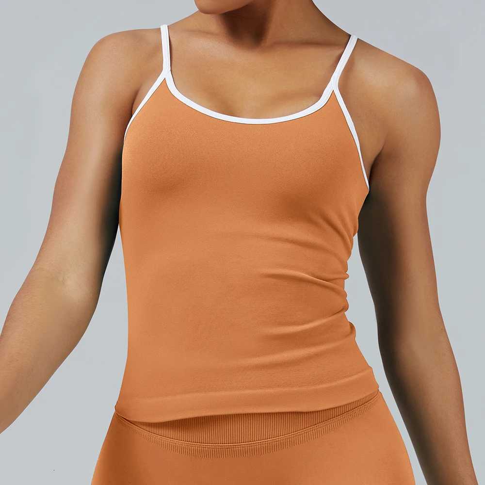 Women Seamless Color Block Yoga Sports Bra Backless High Elastic Gym Fitness Tank Top Workout Vest Female Sportswer Z20260319