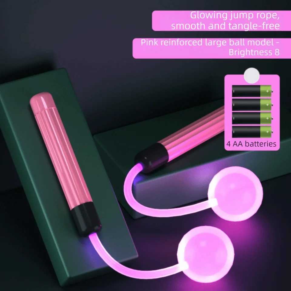PU LED Luminous Jump Rope Adjustable Length Bright Fluorescent Skipping Rope Dazzling Light Luminous Skipping Rope M260319