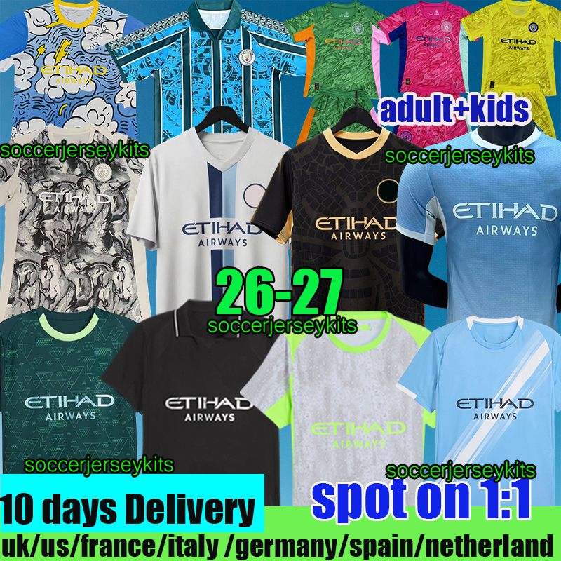 EA 26 27 man city jersey HAALAND MARMOUSH SOCCER JERSEY GREALISH MAN CITIES ALVAREZ player DE BRUYNE FODEN football tops shirt men top DOKU Mancheste rs
