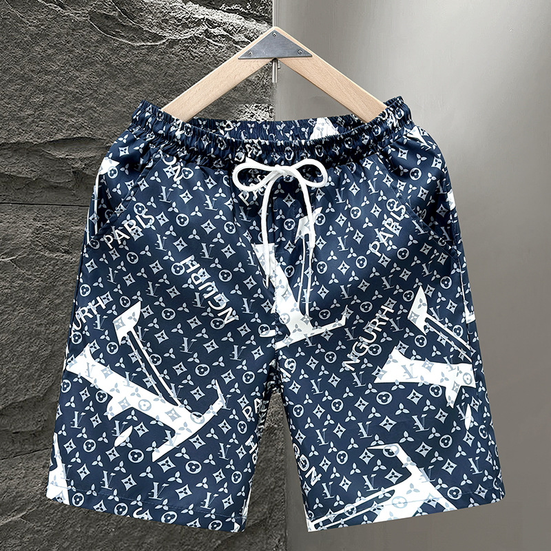 Free shipping Personalized printed shorts men's summer loose street fashion casual five quarter pants