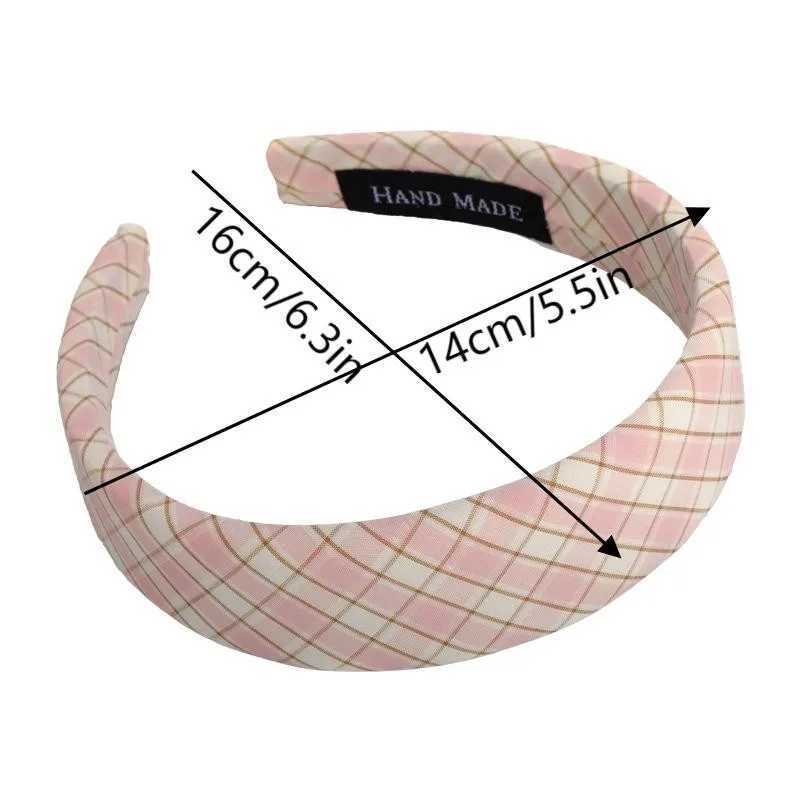 Cloth Plaid Sweet Headband Womens Korean Fashion Fresh Hair Band Outdoor Hair Accessories H260319