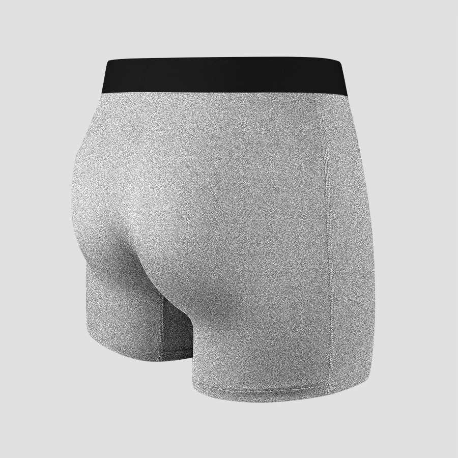 3PCS Mens extended sports underwear plus-size ice silk quick-drying mens anti-chafing leg briefs D260319